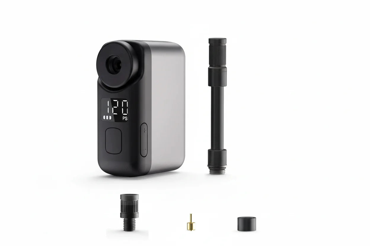 Mini Portable Electric Bike Pump with Digital Screen 120PSI and Fast Charging for Road Tires | Lersk