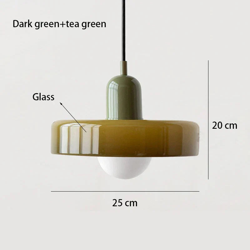 Nordic Retro Glass Chandelier Adjustable Height Dining Room | Lersk