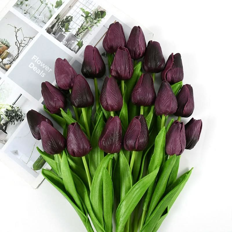 Umělá kytice tulipánů s realistickými květy pro domácí a eventovou dekoraci | Lersk