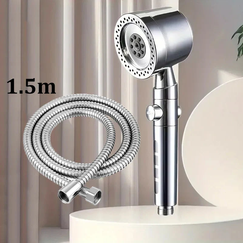 6-Mode Handheld Shower Head with Built-In Filter and One-Button Water Stop | Lersk
