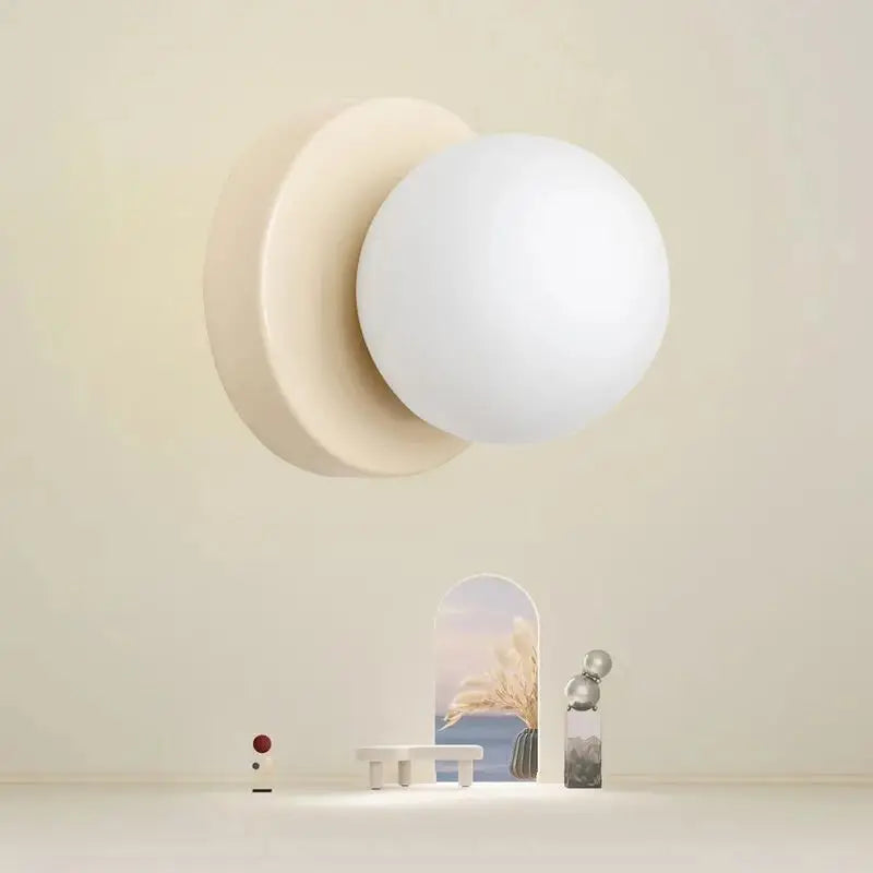 LumoVela Slim Glass Orb Wall Light Nordic LED Sconce | Lersk