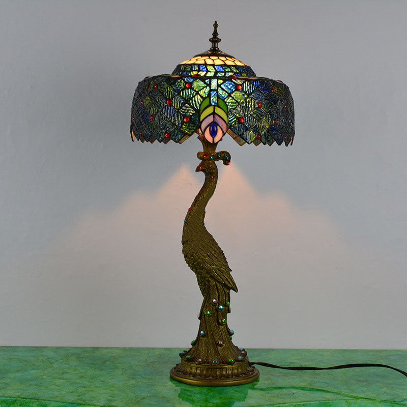 Aurena Tiffany-Style Table Lamp With Colorful Dome Shade | Lersk