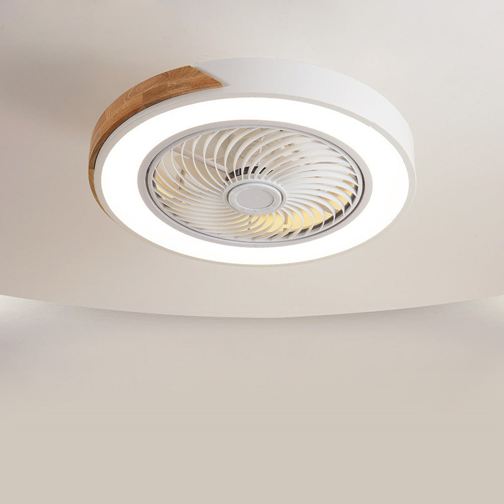 Ventilateur de plafond Boreal Timber avec lumière LED économique et pales en bois | Lersk
