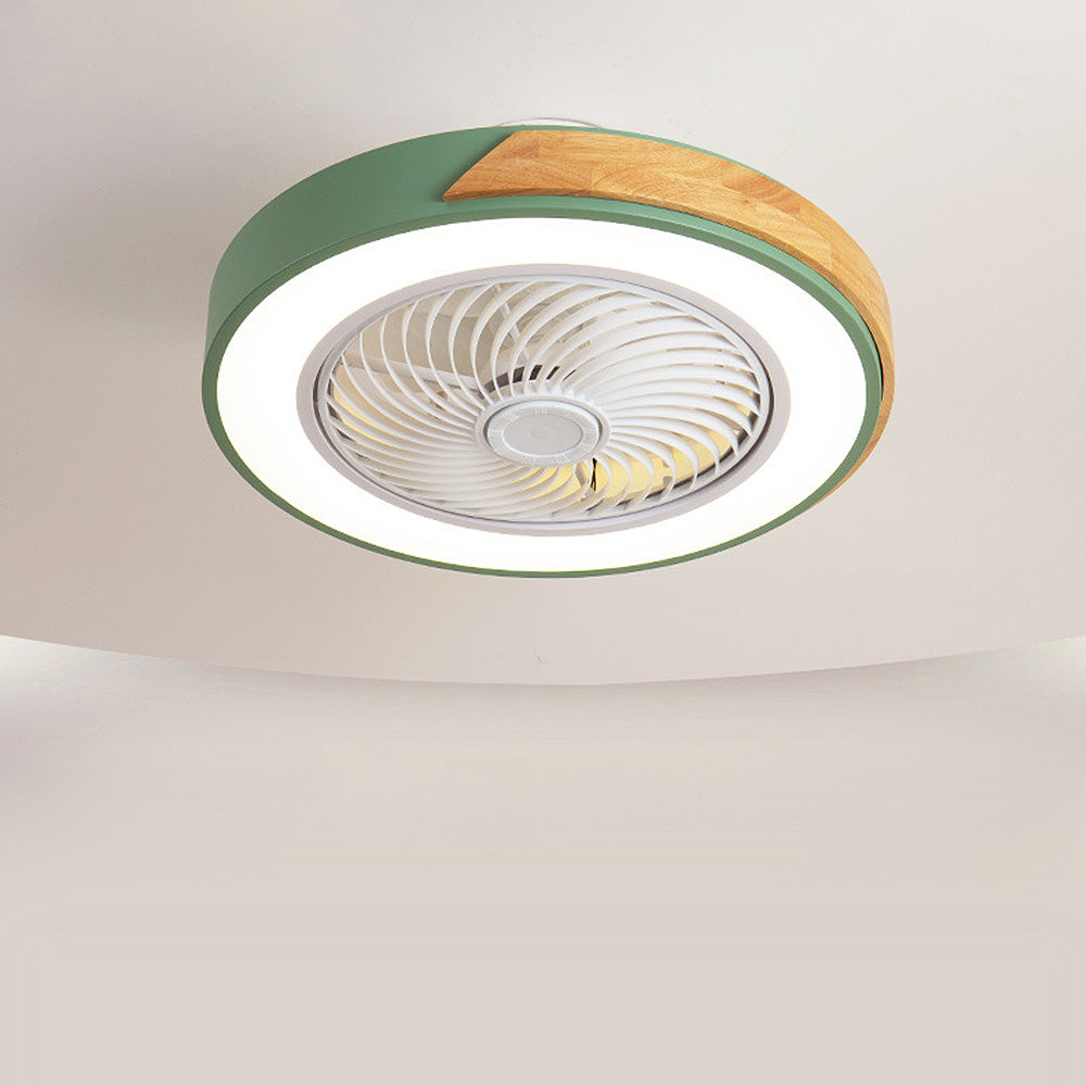 Ventilateur de plafond Boreal Timber avec lumière LED économique et pales en bois | Lersk