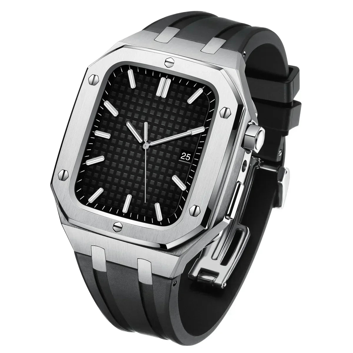 Kirello09 silikonearmbånd og 316L rustfrit stål retrofit-etui til Apple Watch | Lersk