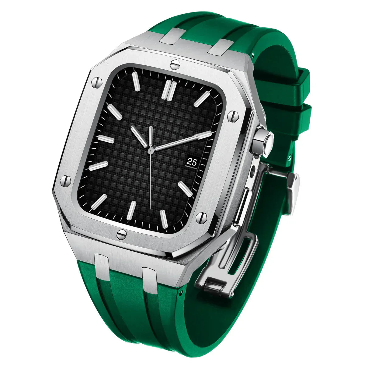 Kirello09 silikonearmbånd og 316L rustfrit stål retrofit-etui til Apple Watch | Lersk