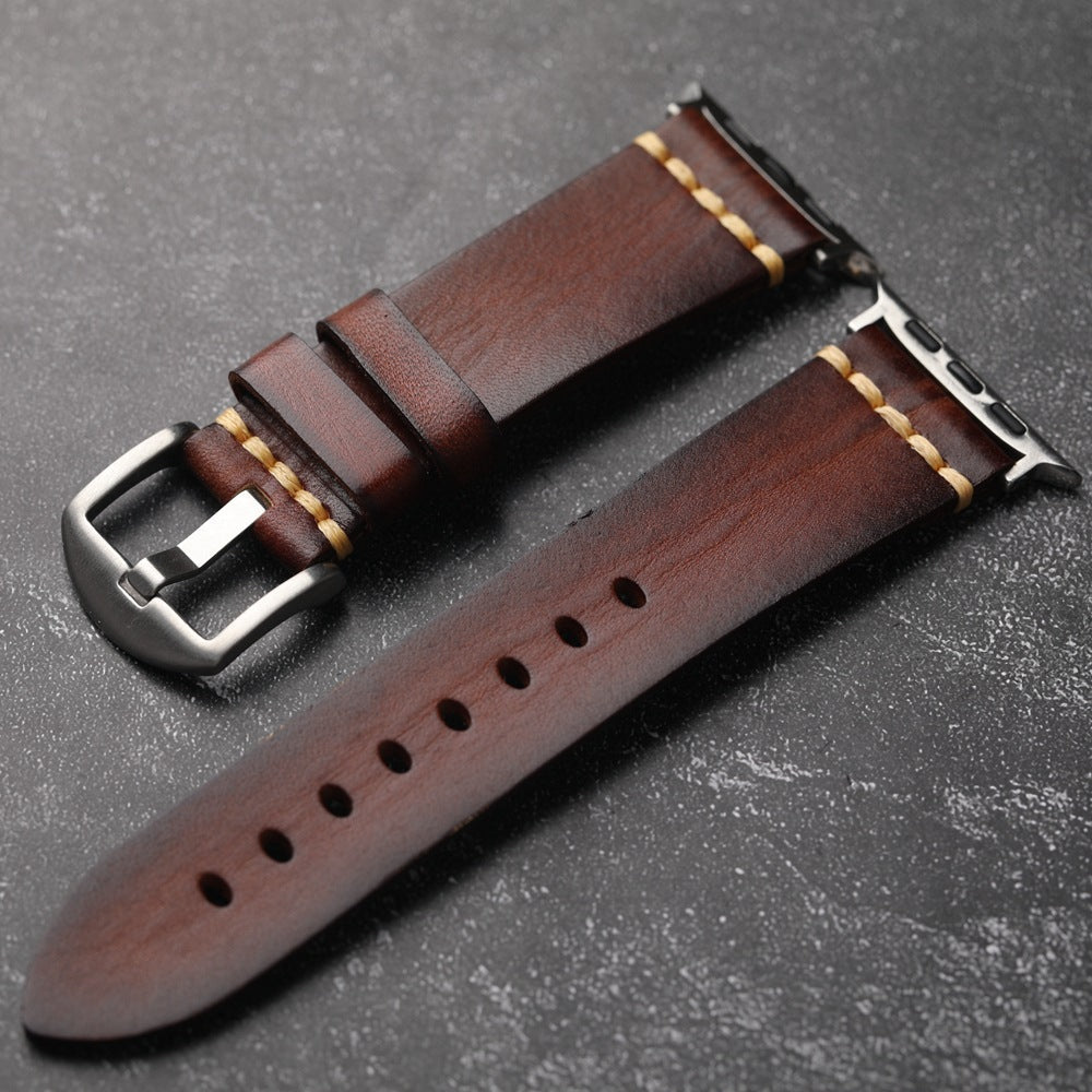 Pasek z pełnoziarnistej skóry Marrowe do Apple Watch | Lersk