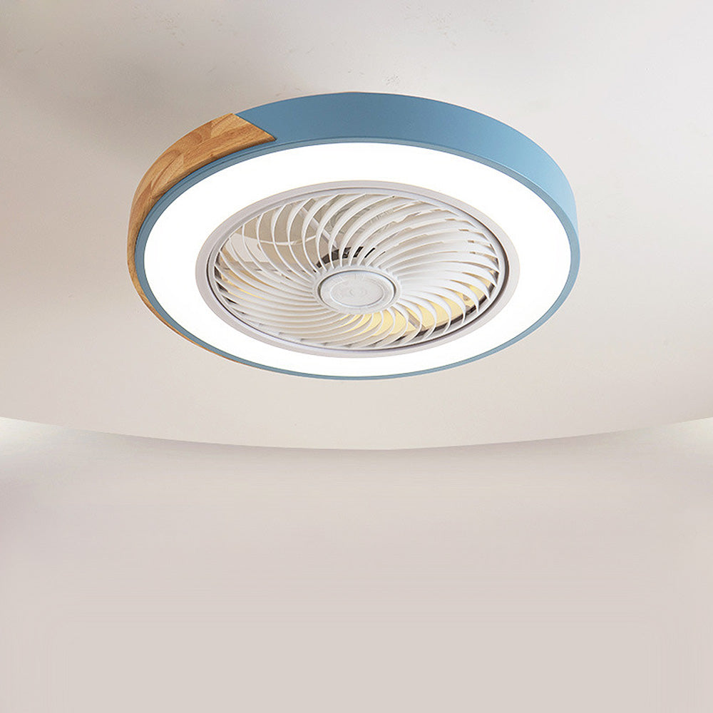 Ventilateur de plafond Boreal Timber avec lumière LED économique et pales en bois | Lersk