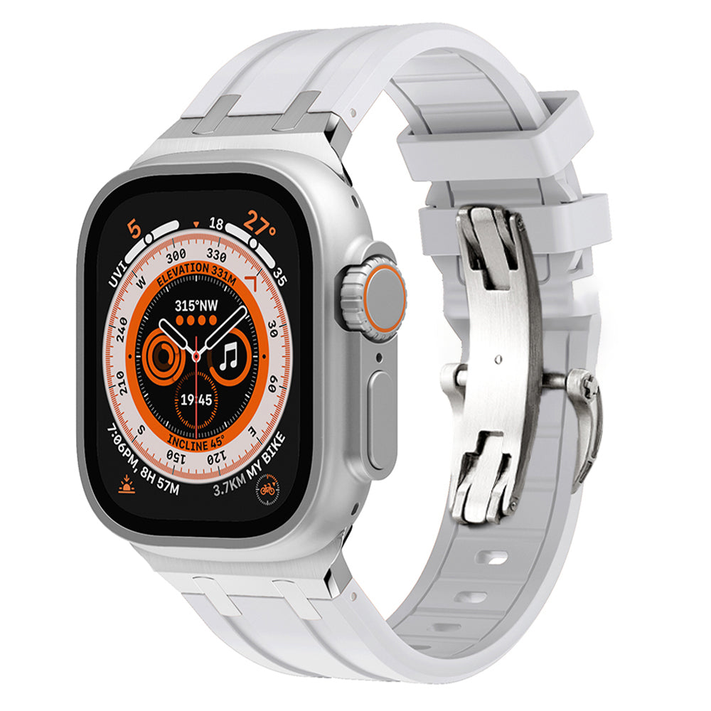 Novara Thick Silicone Strap With Butterfly Clasp And Titanium Adapter | Lersk