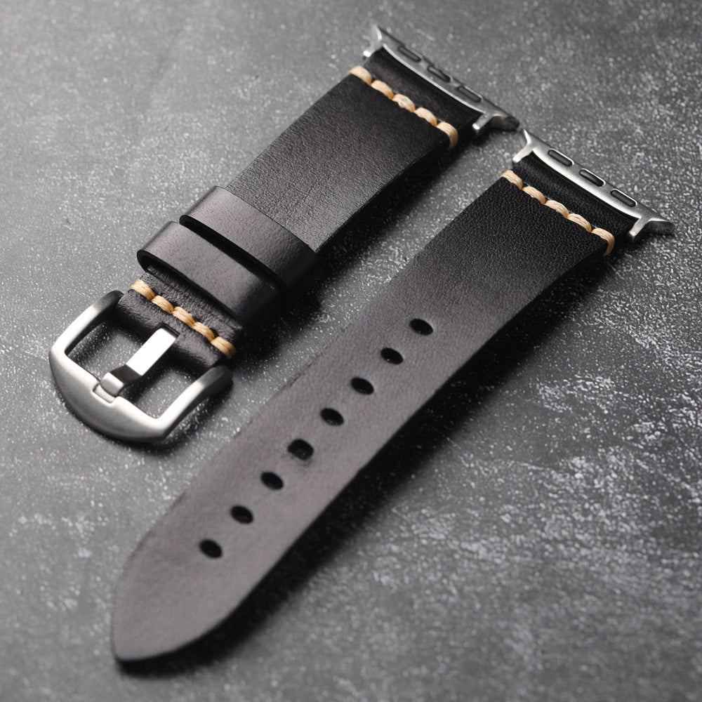 Pasek z pełnoziarnistej skóry Marrowe do Apple Watch | Lersk