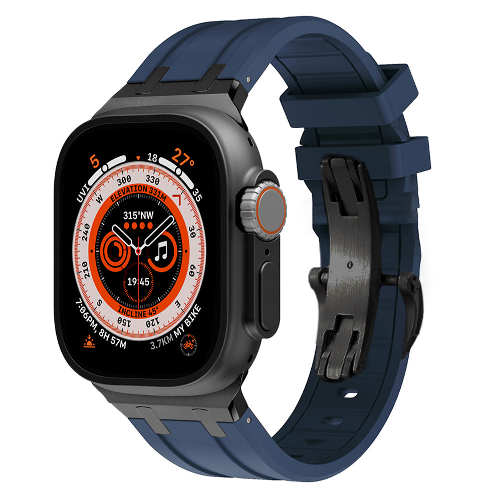 Novara Thick Silicone Strap With Butterfly Clasp And Titanium Adapter | Lersk