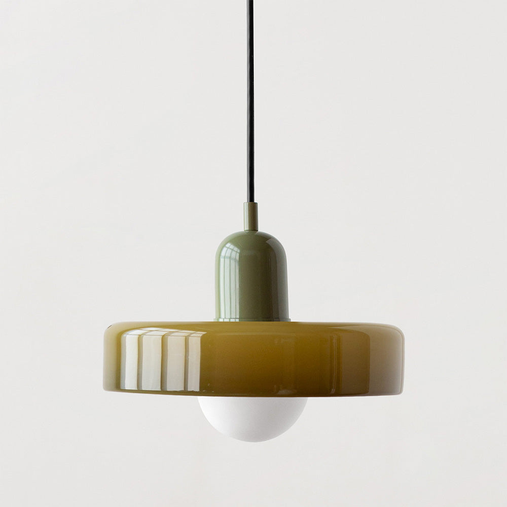 Aurelo Colored Glass Bauhaus Pendant Light for Dining Rooms | Lersk
