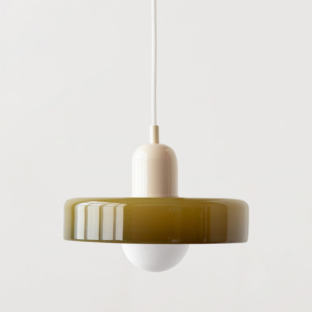 Aurelo Colored Glass Bauhaus Pendant Light for Dining Rooms | Lersk