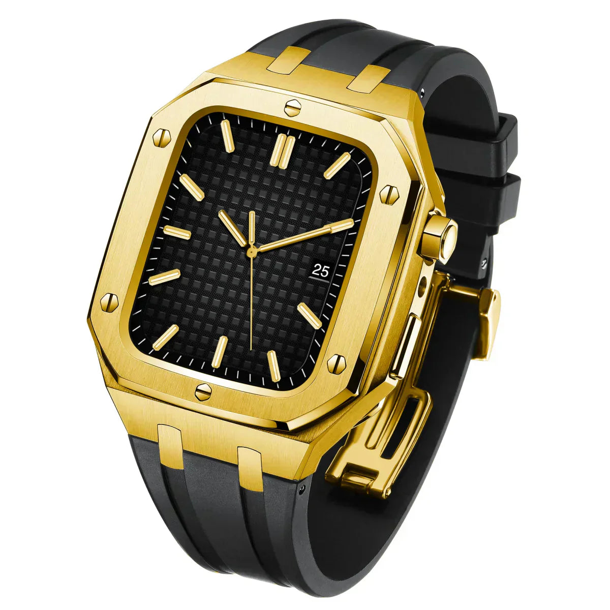 Kirello09 silikonearmbånd og 316L rustfrit stål retrofit-etui til Apple Watch | Lersk
