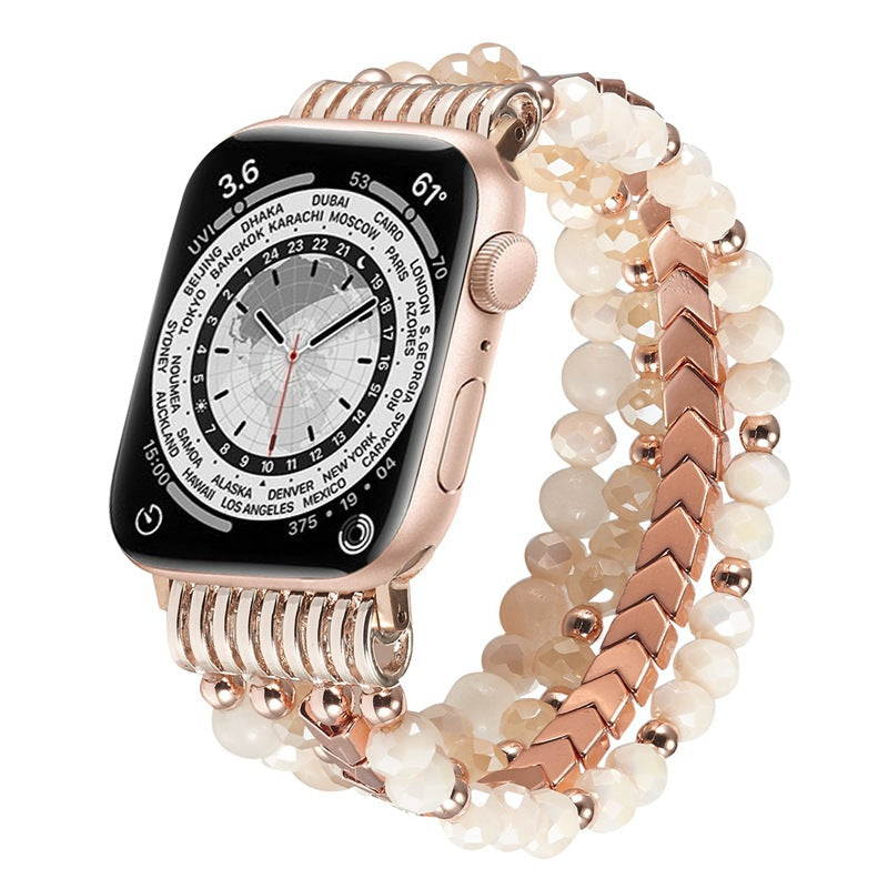 Viora Fashion Stretch-rem kompatibel med Apple Watch | Lersk