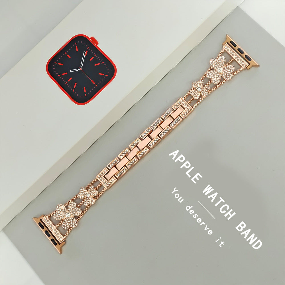 Náramek Liora Floral Sparkling Diamond Link pro Apple Watch | Lersk