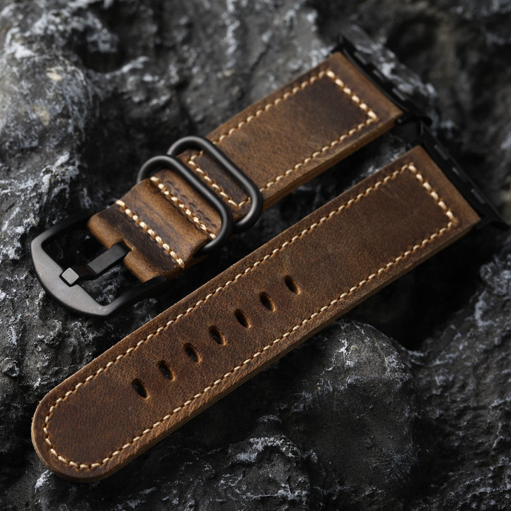 Cinturino in pelle artigianale vintage Cavelle per Apple Watch | Lersk