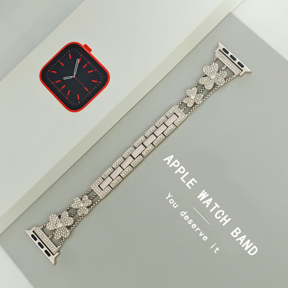 Náramek Liora Floral Sparkling Diamond Link pro Apple Watch | Lersk