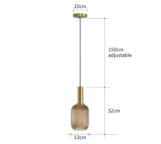Candeeiro de Teto Retro Colorido em Vidro LED para Salas e Quartos | Lersk