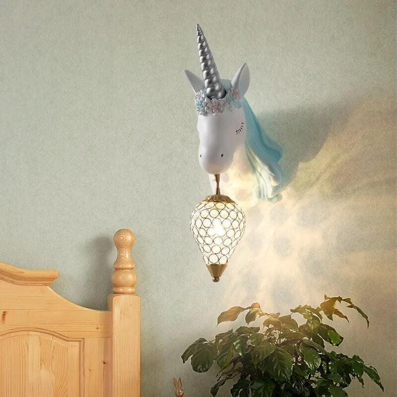 TranquilTide Resin Wall Light Unicorn Sconce For Calm Spaces | Lersk