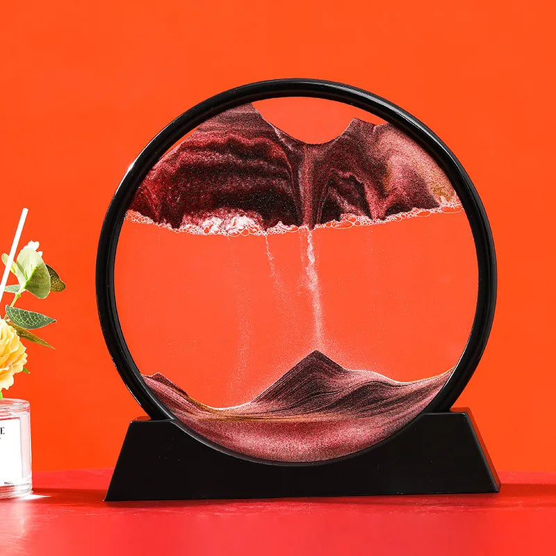AureaFlow Glas-Stundenglas mit kinetischer 3D-Sandbewegung | Lersk