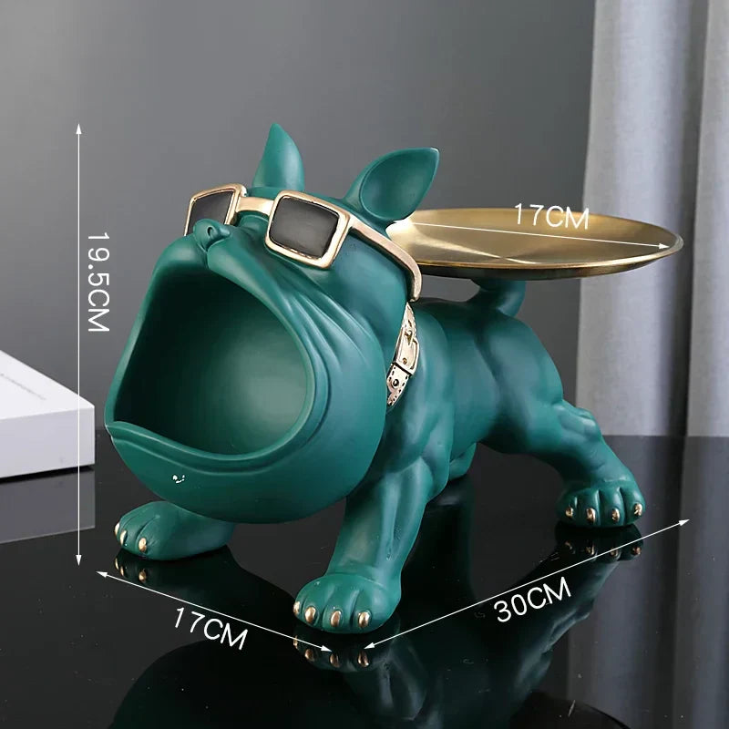 Scatola Portaoggetti Bulldog Choice Figurina Affascinante in Resina per Amanti dei Cani Decorazione per la Casa | Lersk