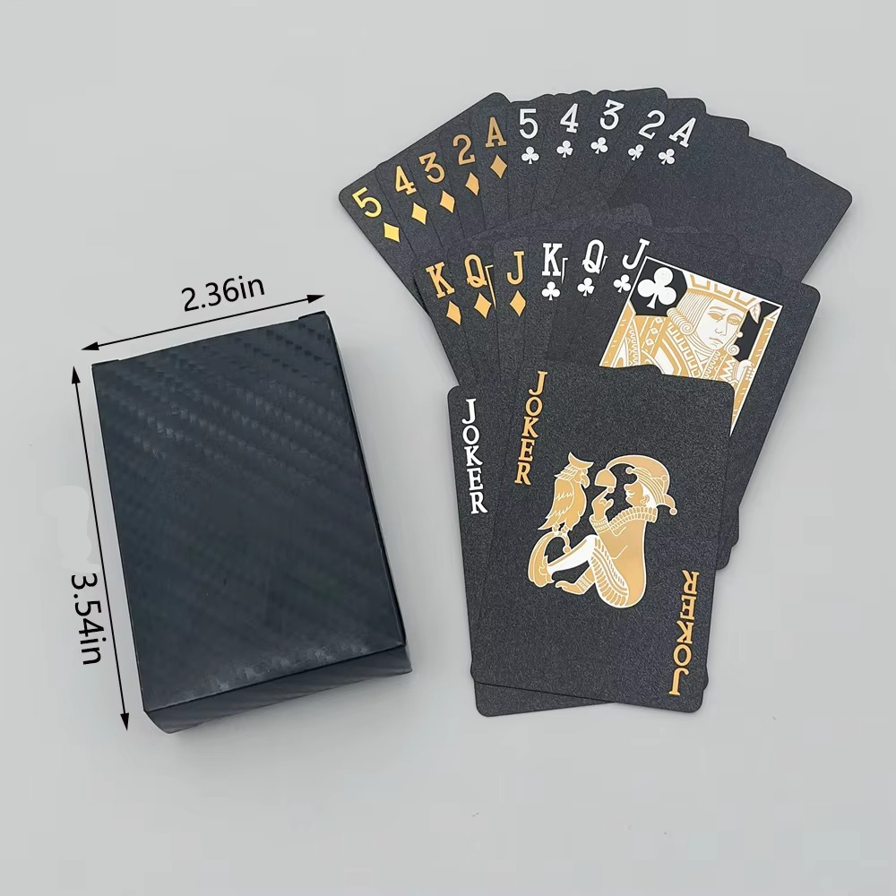 Luxury Black And Gold Waterproof Poker Playing Cards Deck For Elegant Card Games | Lersk