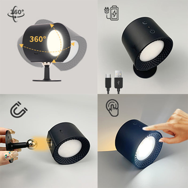 Dobíjecí magnetické LED nástěnné světlo s 360° otočením do domácnosti | Lersk
