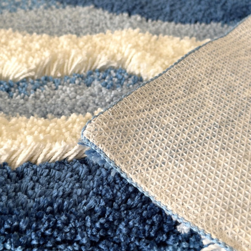 Aesthetic Wave Tufted Rug Ocean Inspired Non Slip Bedroom | Lersk