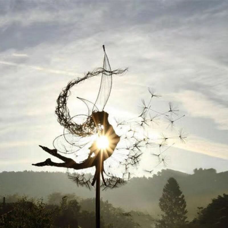 Metal Fairy Garden Statue For Outdoor Lawn Decor And Garden Ornament For Outdoor Spaces | Lersk