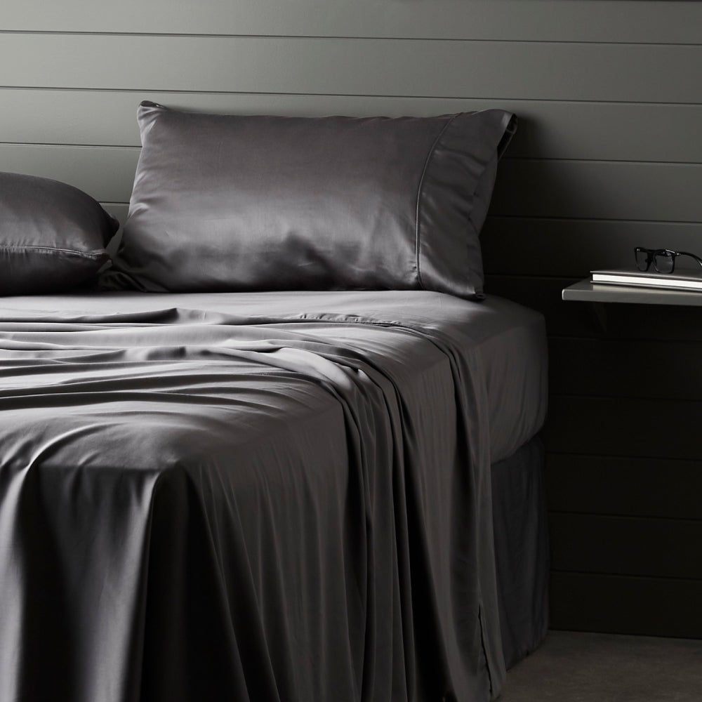 LumiSateen Fitted Sheet med Trækul til Frisk Søvn | Lersk