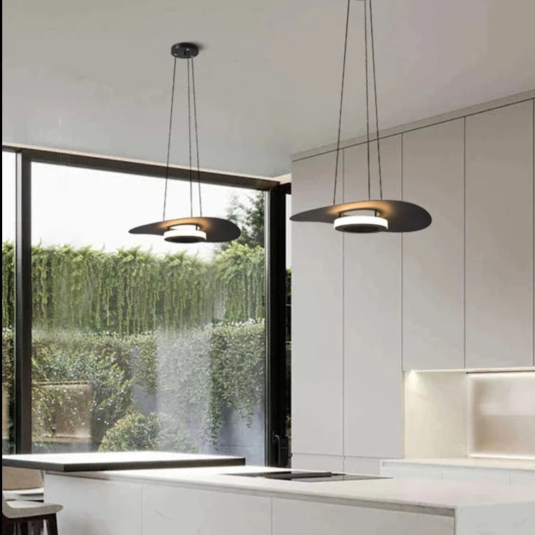 Aurion Czarna Lampa Wisząca nad Wyspę Kuchenną – Nowoczesne Eleganckie Oświetlenie | Lersk