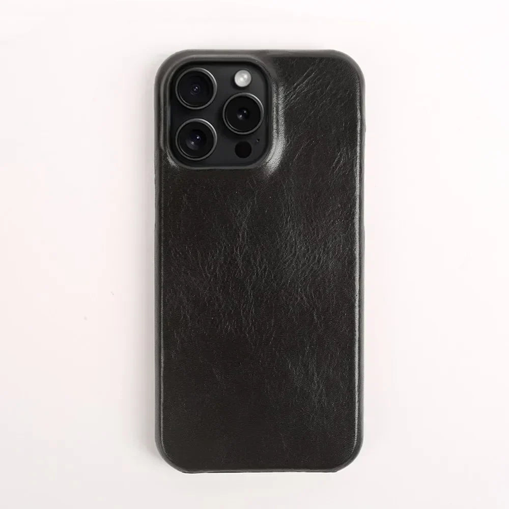 Crownline Leder iPhone-Hülle aus echtem Rindsleder, handgefertigt | Lersk