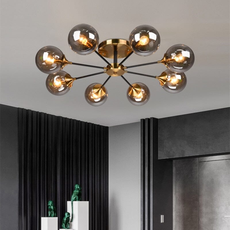 Glass Globe Chandelier in Jade | Lersk
