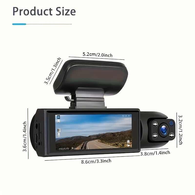 NovaSight DuoCam 1080P Dash Cam Vista Anteriore Interna | Lersk