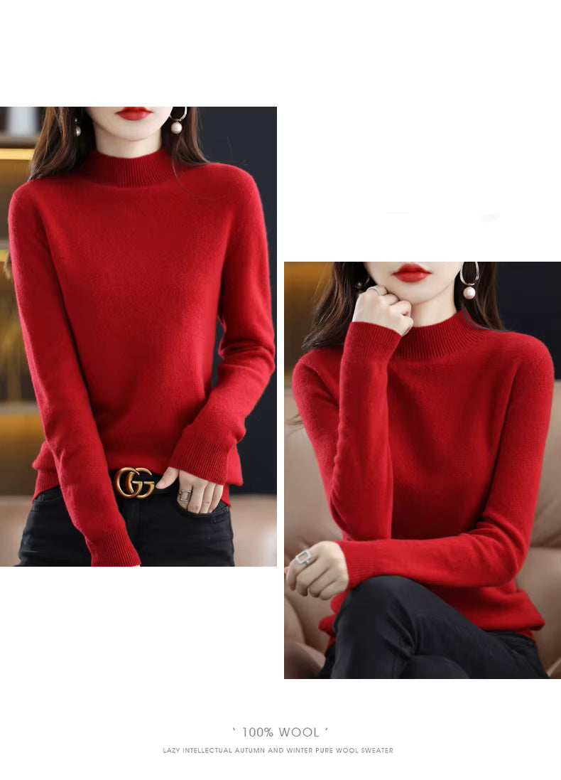 Maglione Donna Sarah in Lana Merino Vestibilità Slim Calore per Autunno e Inverno | Lersk