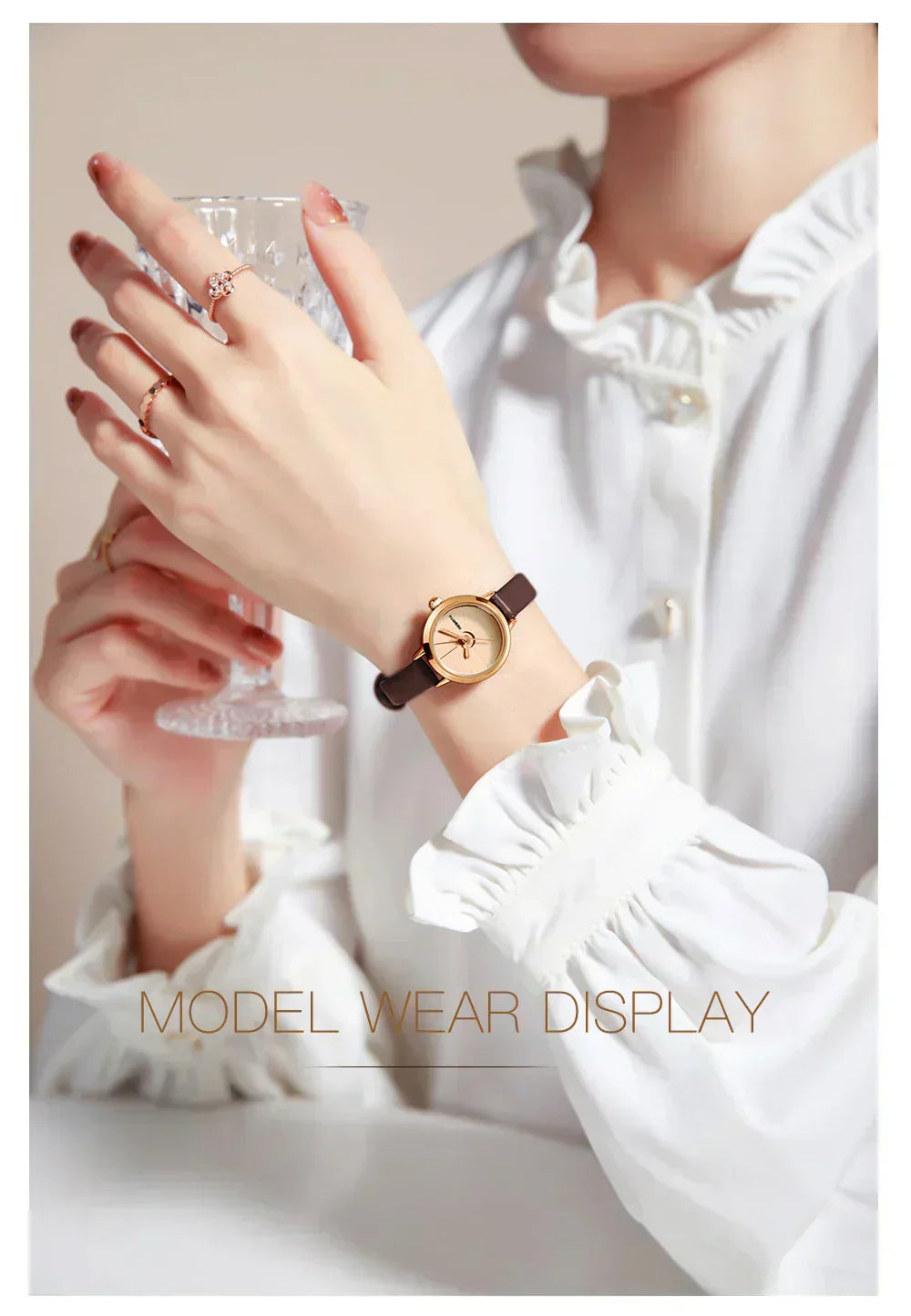 Vintage Mini Leather Timepiece for Women | Lersk