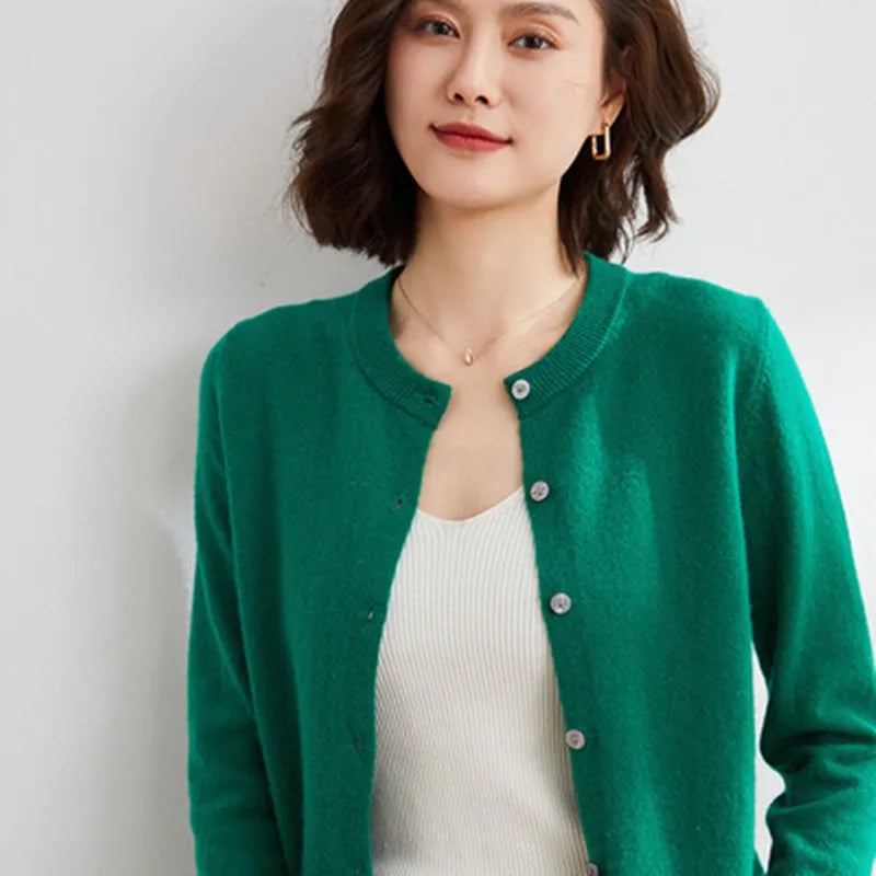 Lyria Cashmere Cardigan Soft Knit for Spring and Autumn | Lersk