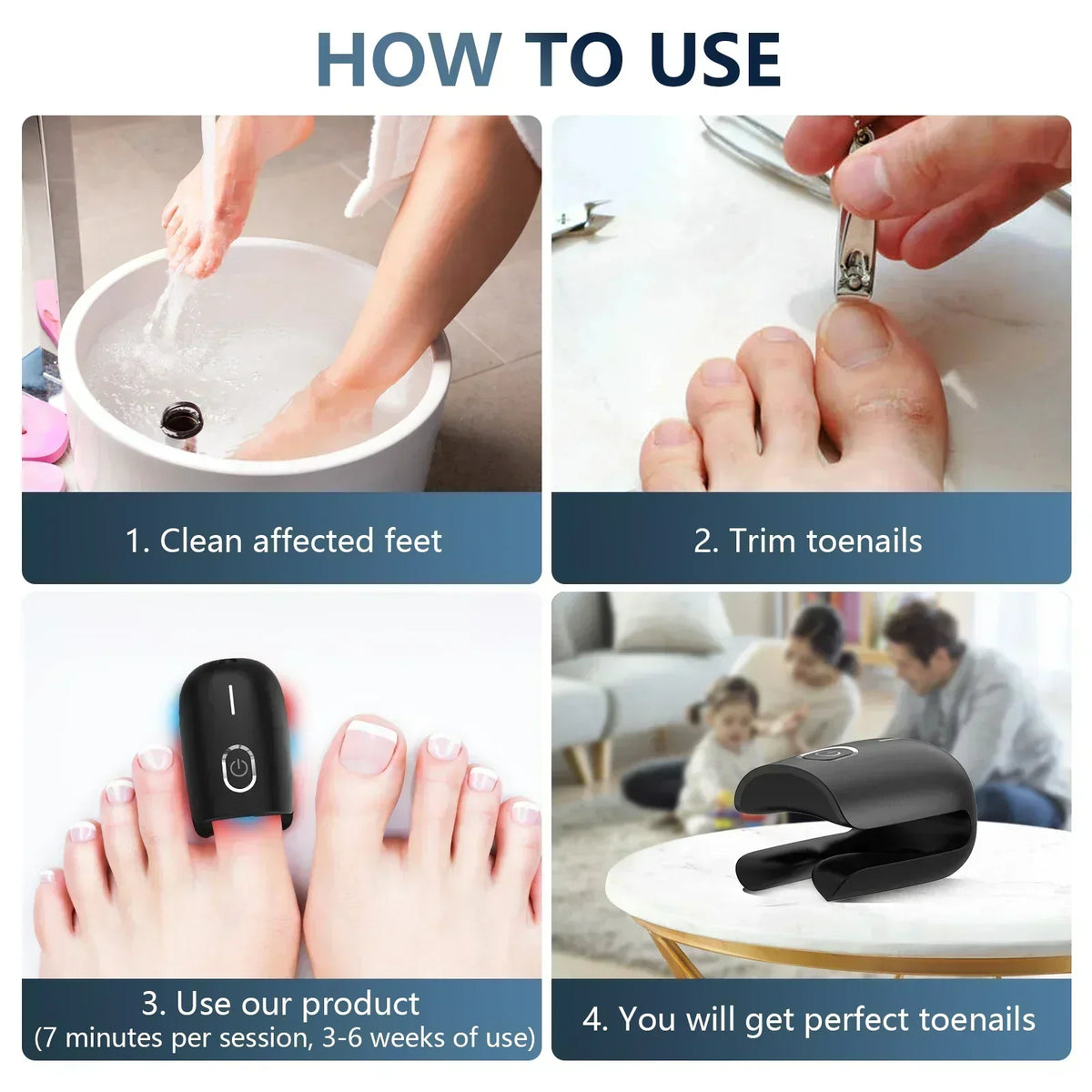 LumaToe Portable Laser Therapy for Toenails with USB Charge