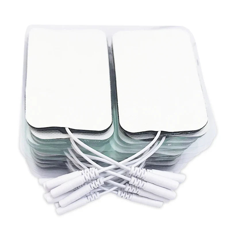 Selbstklebende, wiederverwendbare Gel-Elektrodenpads für TENS- und EMS-Geräte – 2,0 mm Stecker kompatibel | Lersk