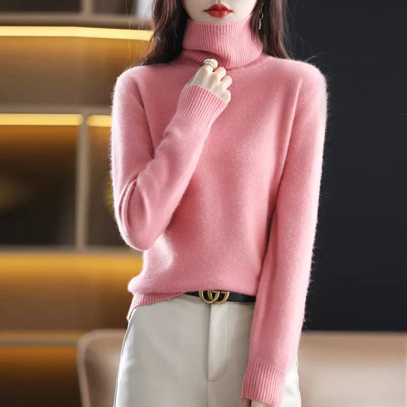 Maglione Nyorelle in 100% cashmere con collo alto per autunno e inverno | Lersk