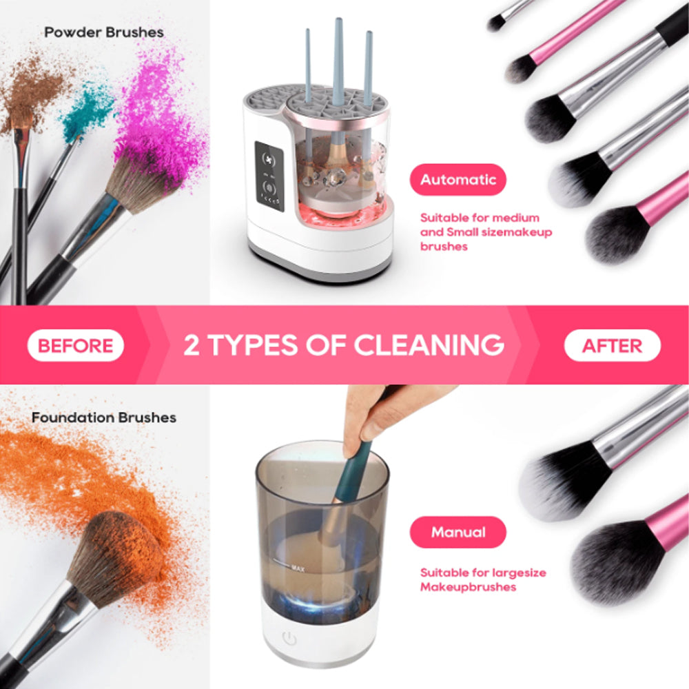 Nettoyeur électrique rechargeable pour pinceaux de maquillage AstraGlow Pro | Lersk