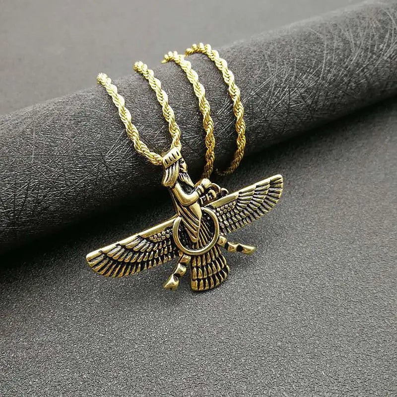 Zoroastrian Faravahar And Ahura Mazda Pendant Necklaces For Spiritual Heritage Jewelry Collection | Lersk