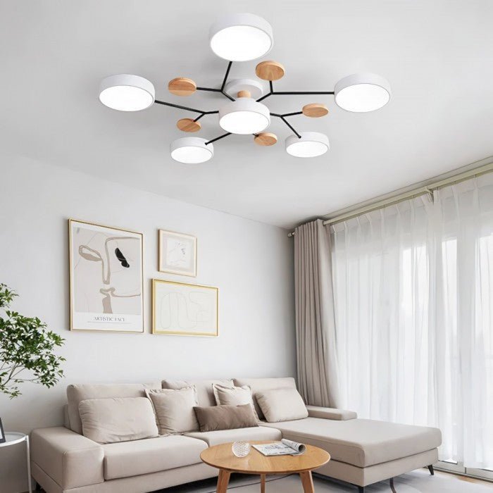 Skandinávské LED stropní svítidlo s větveným designem, energeticky úsporné pro domácí dekoraci | Lersk