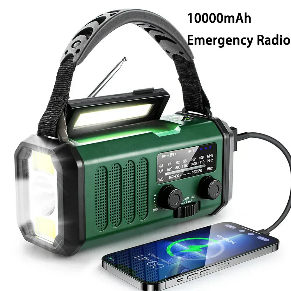 SolioGuard Solar Hand-Crank Emergency Radio NOAA Power Bank