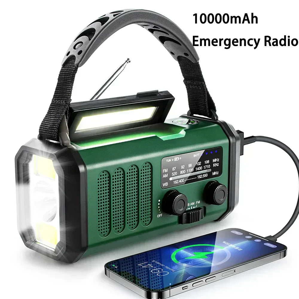 Signa 10000mAh solární ruční klička NOAA nouzové rádio pro kempování | Lersk