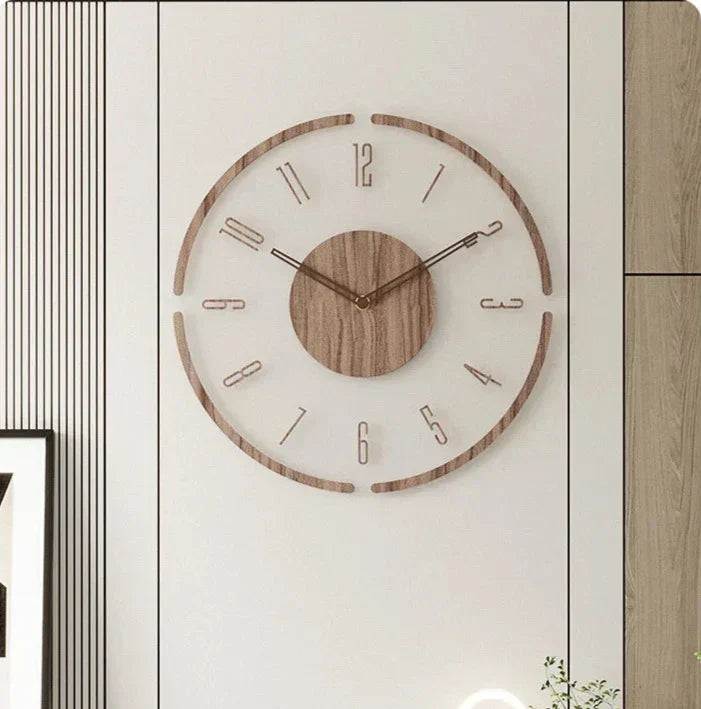 Nástěnné hodiny Aeron Minimalistické Masivní Dřevo Tiché Quartz | Lersk