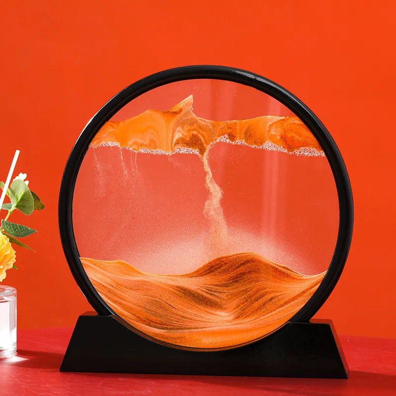 AureaFlow Glas-Stundenglas mit kinetischer 3D-Sandbewegung | Lersk