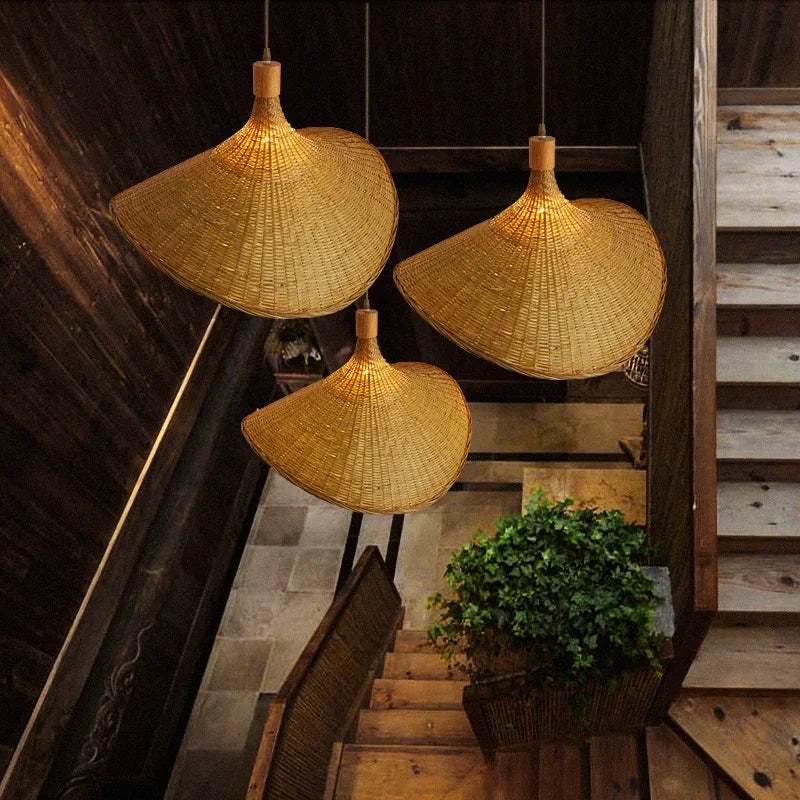 KiraBamboo Knit Pendant Light Chinese-Inspired Handcrafted | Lersk