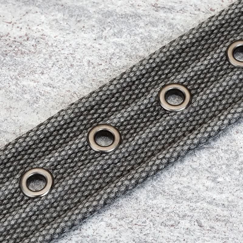 Cinturón de lona para hombre para uso casual diario con banda ajustable a rayas y estilo clásico | Lersk